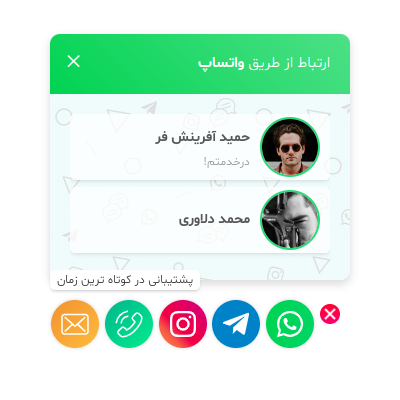 افزونه چت و پشتیبانی